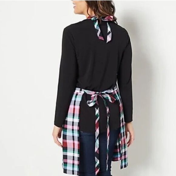 Vera Bradley Colorful Tartan Check Apron Adjustable Holiday Preppy Casual NWOT - Picture 12 of 12